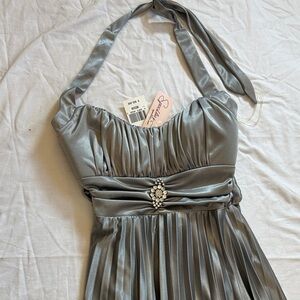 Speechless Silver Halter Dress